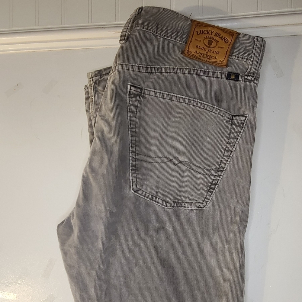 Lucky Brand Men's Charcoal Corduroy Jeans
